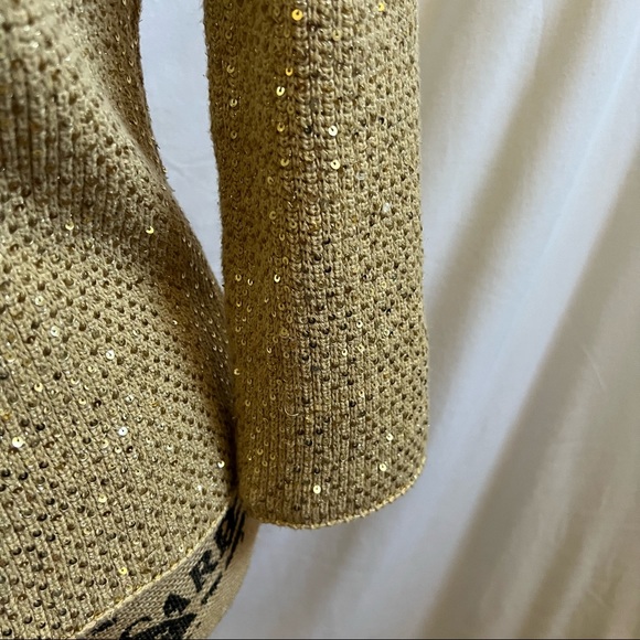 ECI New York Gold Cardigan.  Size S - Picture 4 of 8